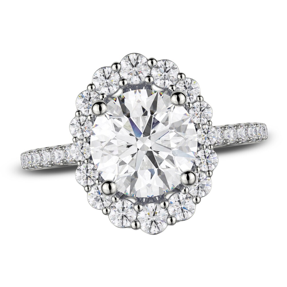 Michael M Diamond Engagement Ring Setting 5/8 ct tw Round 18K White Gold (Center diamond is sold separately) RgIGnHn9 [RgIGnHn9]