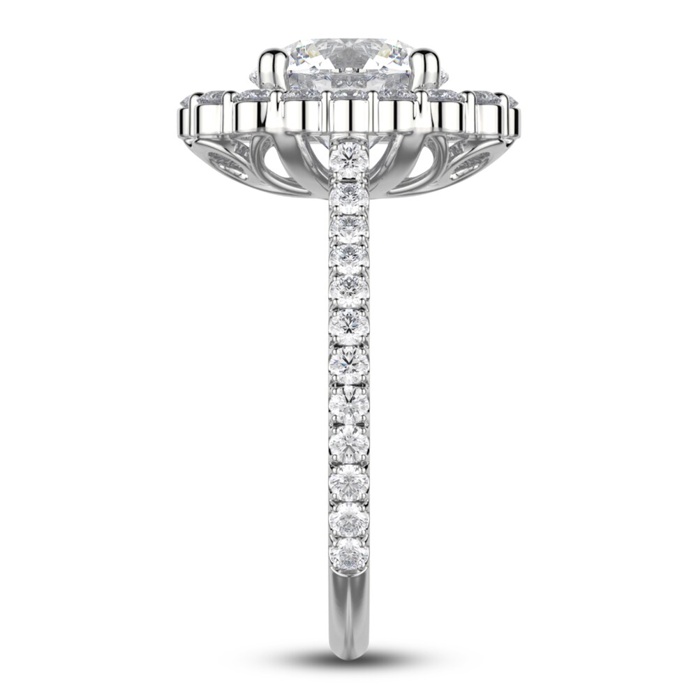 Michael M Diamond Engagement Ring Setting 5/8 ct tw Round 18K White Gold (Center diamond is sold separately) RgIGnHn9