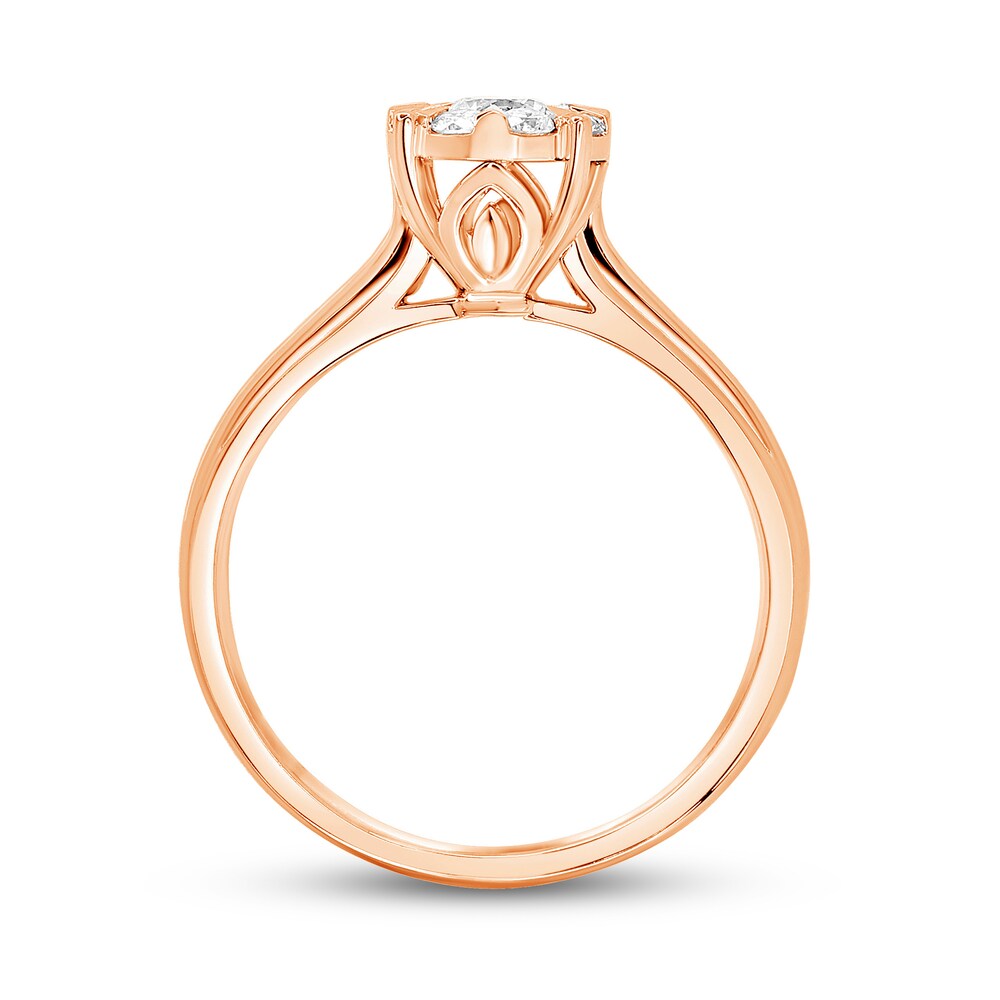 Diamond Engagement Ring 3/8 ct tw Round 14K Rose Gold RqdQiEBQ