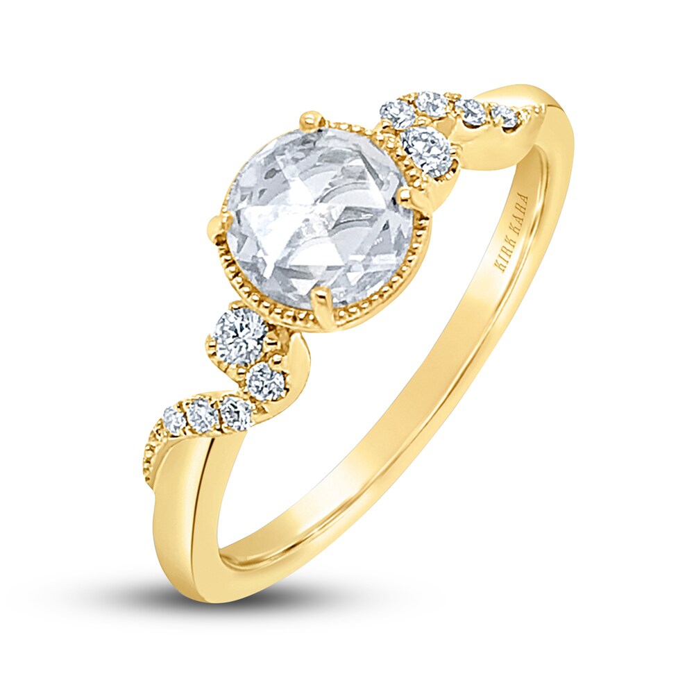 Kirk Kara Diamond Engagement Ring 1/2 ct tw Round 14K Yellow Gold SGvA4702