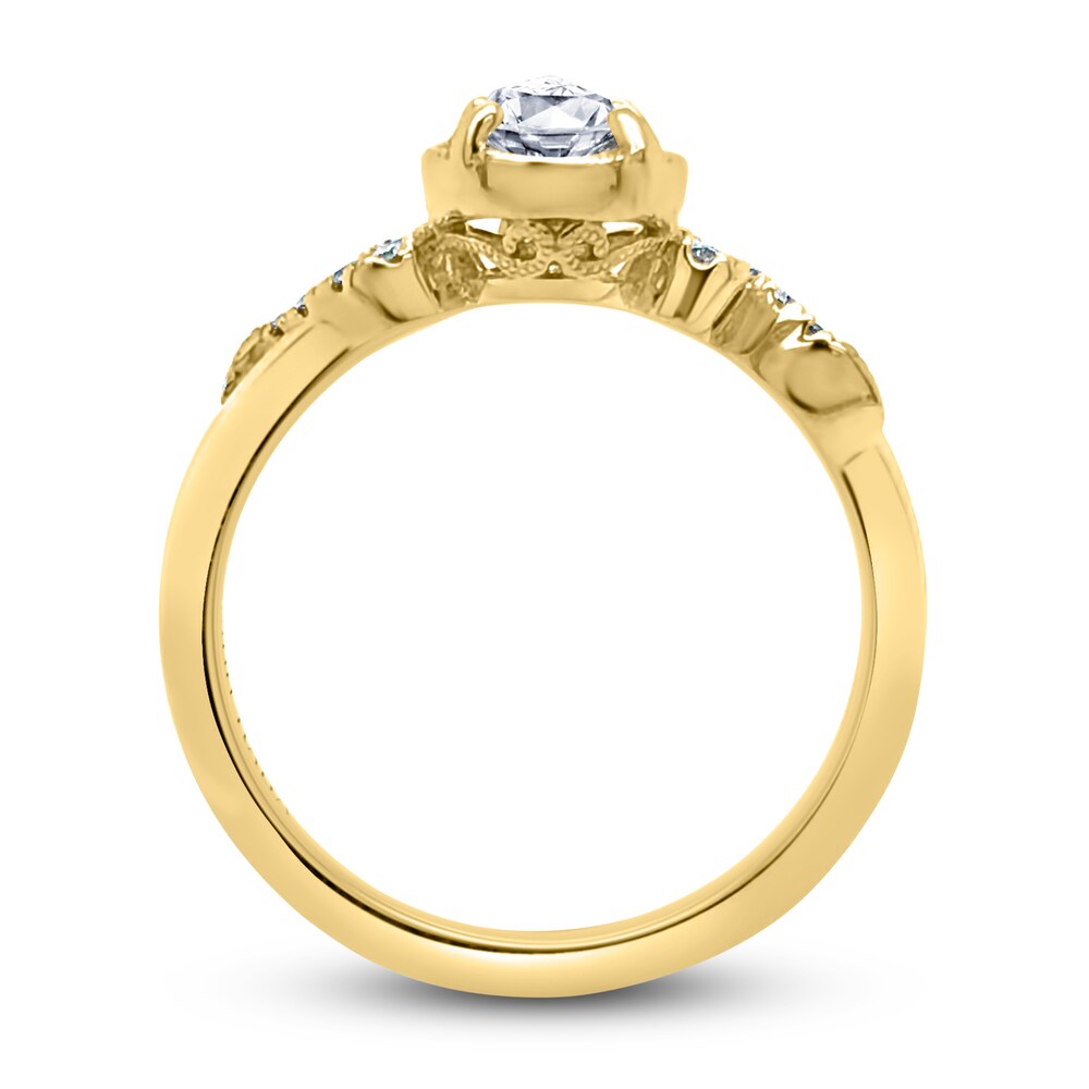 Kirk Kara Diamond Engagement Ring 1/2 ct tw Round 14K Yellow Gold SGvA4702