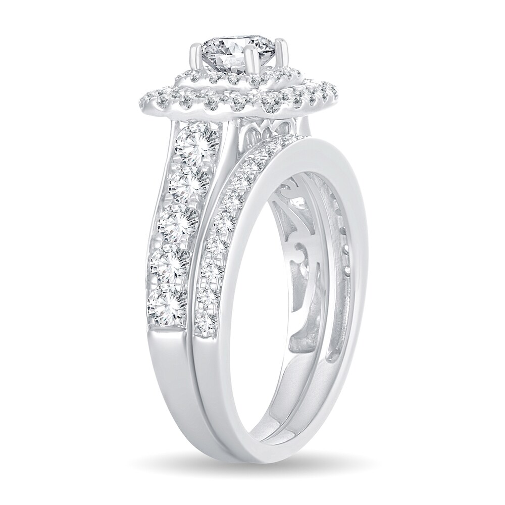 Diamond Bridal Set 2 ct tw Princess 14K White Gold SI1YS17I