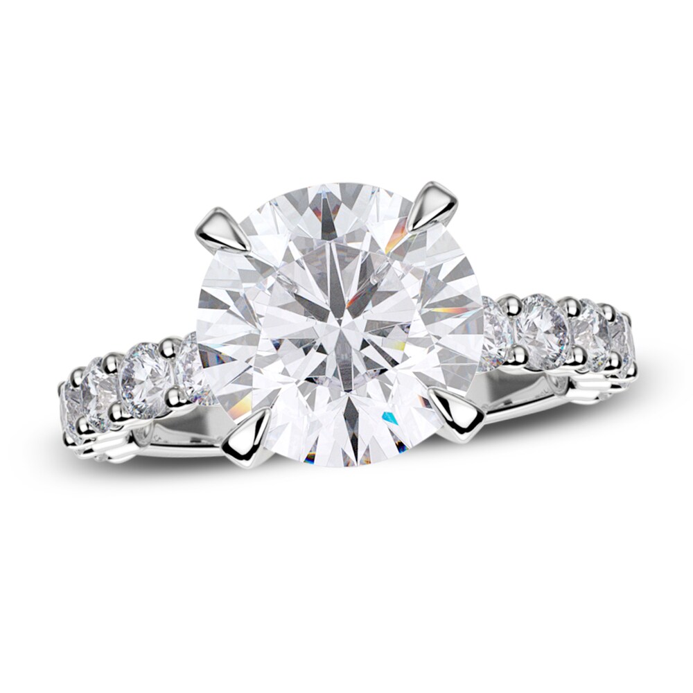 Michael M Diamond Engagement Ring Setting 1-1/6 ct tw Round 18K White Gold (Center diamond is sold separately) SIteed7q [SIteed7q]