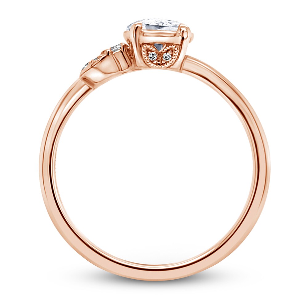 Kirk Kara Diamond Engagement Ring 1/2 ct tw Rose-cut 14K Rose Gold SRS93ViV