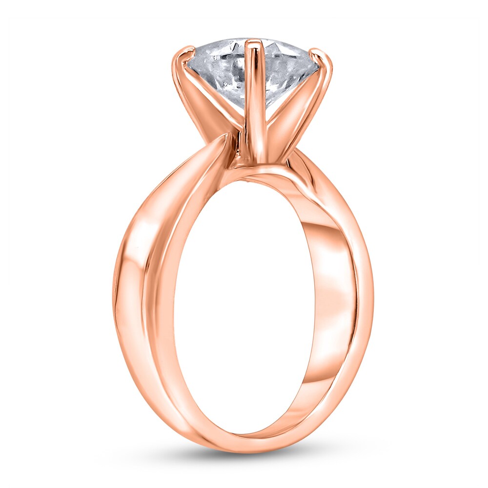 Diamond Solitaire Concave Engagement Ring 2 ct tw Round 14K Rose Gold (I2/I) STxzi0wy