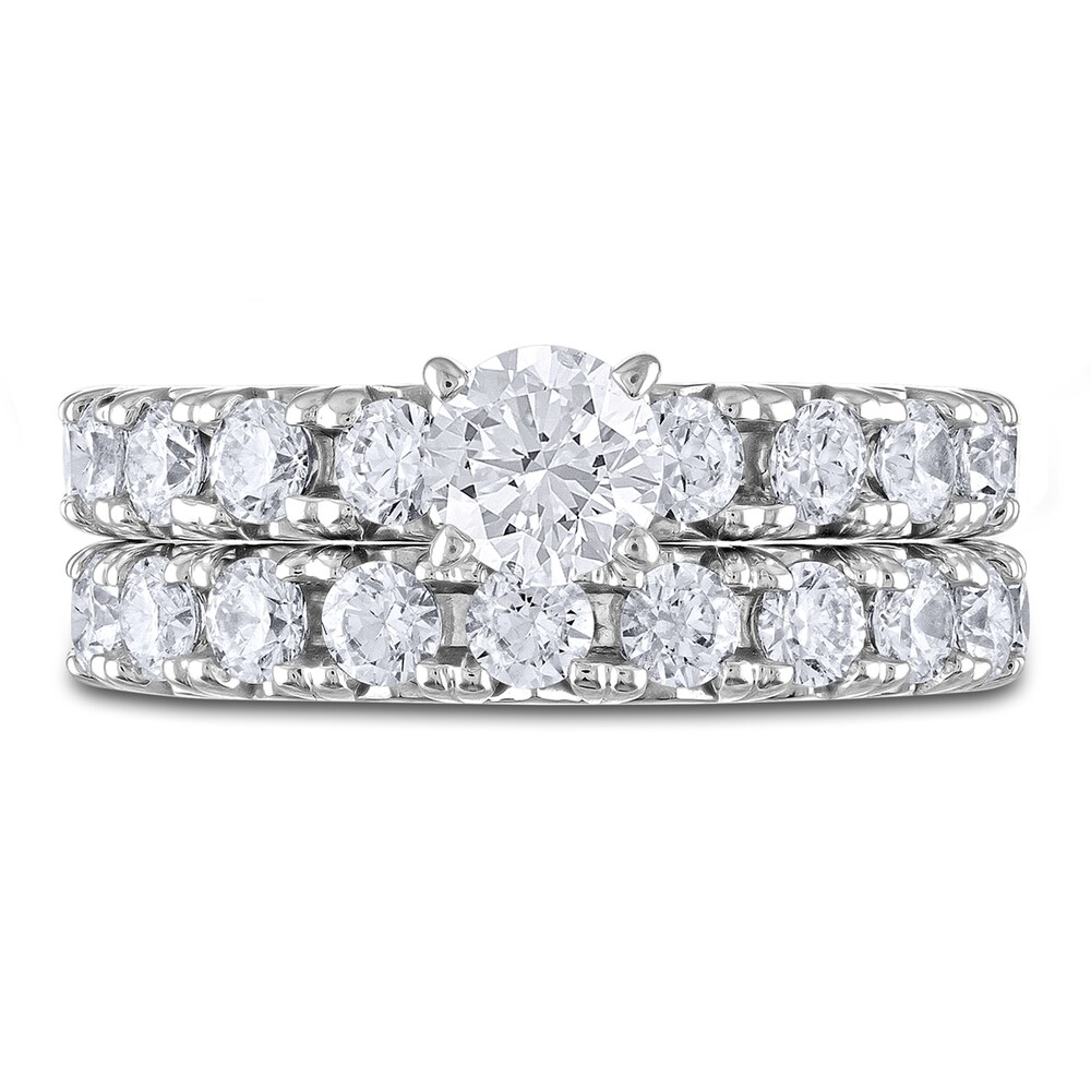 Diamond Bridal Set 3 ct tw Round 14K White Gold Sa3wIXwo