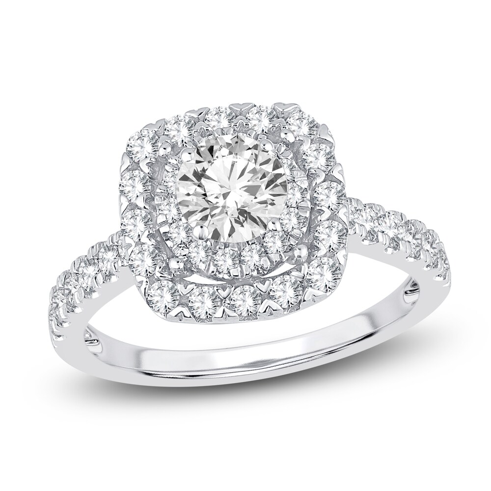 Diamond Engagement Ring 1-1/2 ct tw Round 14K White Gold SxtMm39I