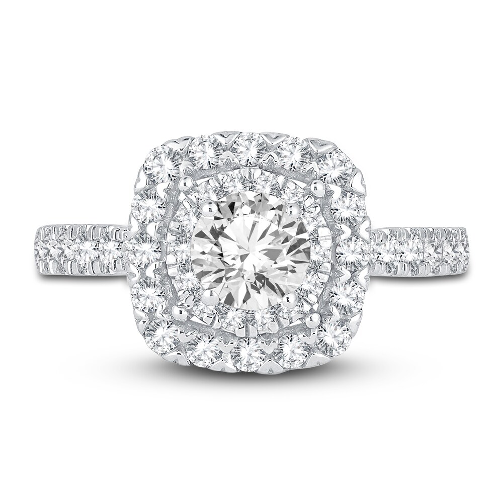 Diamond Engagement Ring 1-1/2 ct tw Round 14K White Gold SxtMm39I