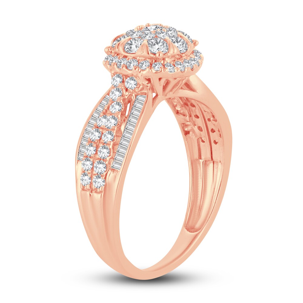 Diamond Ring 1 ct tw Round 14K Rose Gold T4ZvpyiE