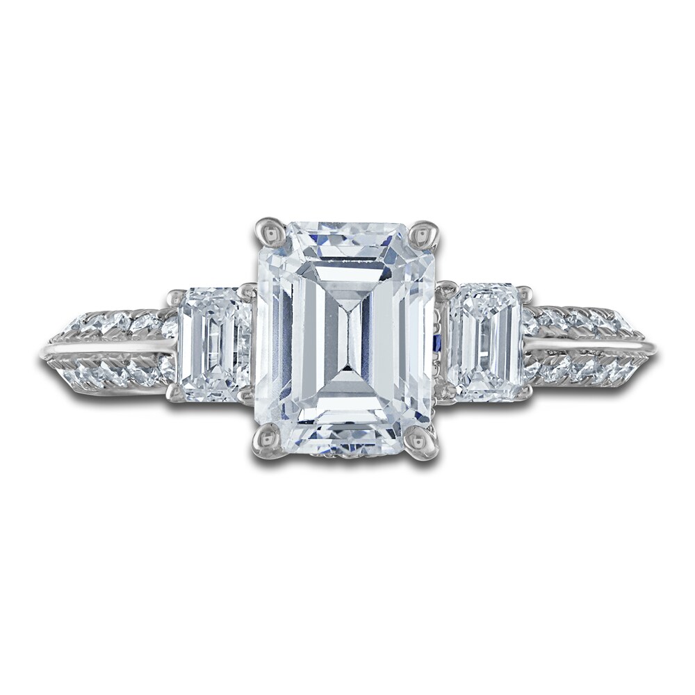 Vera Wang WISH Lab-Created Diamond Engagement Ring 3 ct tw Radiant/Round 14K White Gold TKw0ek1w