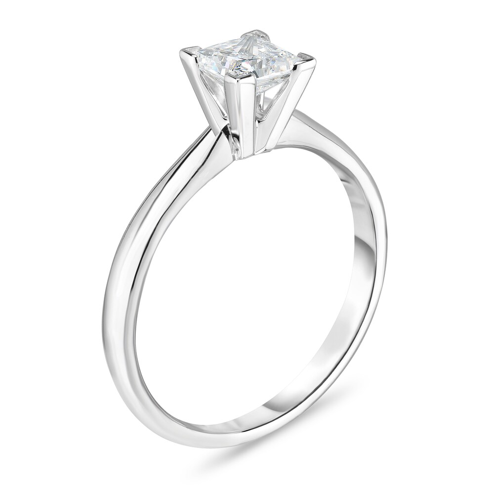 Diamond Solitaire Ring 1/4 ct tw Princess 14K White Gold (I1/I) TPY5ftA3