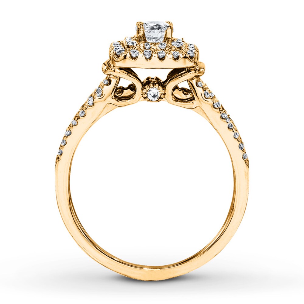 Diamond Engagement Ring 1 ct tw Round-cut 14K Yellow Gold TRRu1Soh