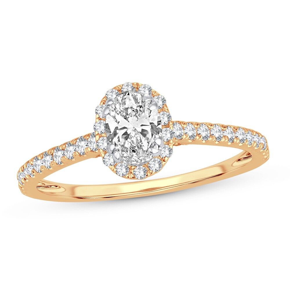 Diamond Ring 7/8 ct tw Oval 14K Yellow Gold TbZ4a3A8 [TbZ4a3A8]