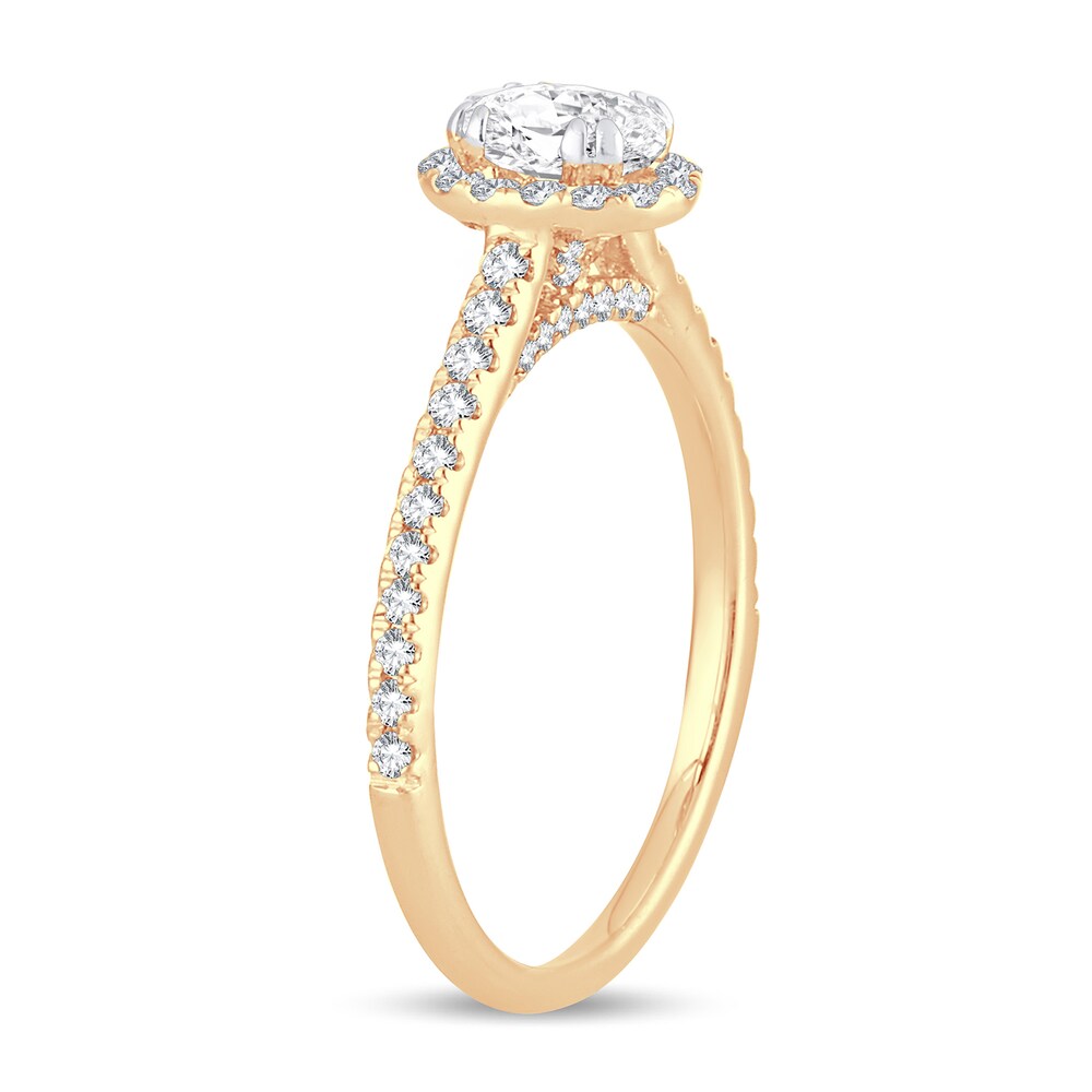 Diamond Ring 7/8 ct tw Oval 14K Yellow Gold TbZ4a3A8