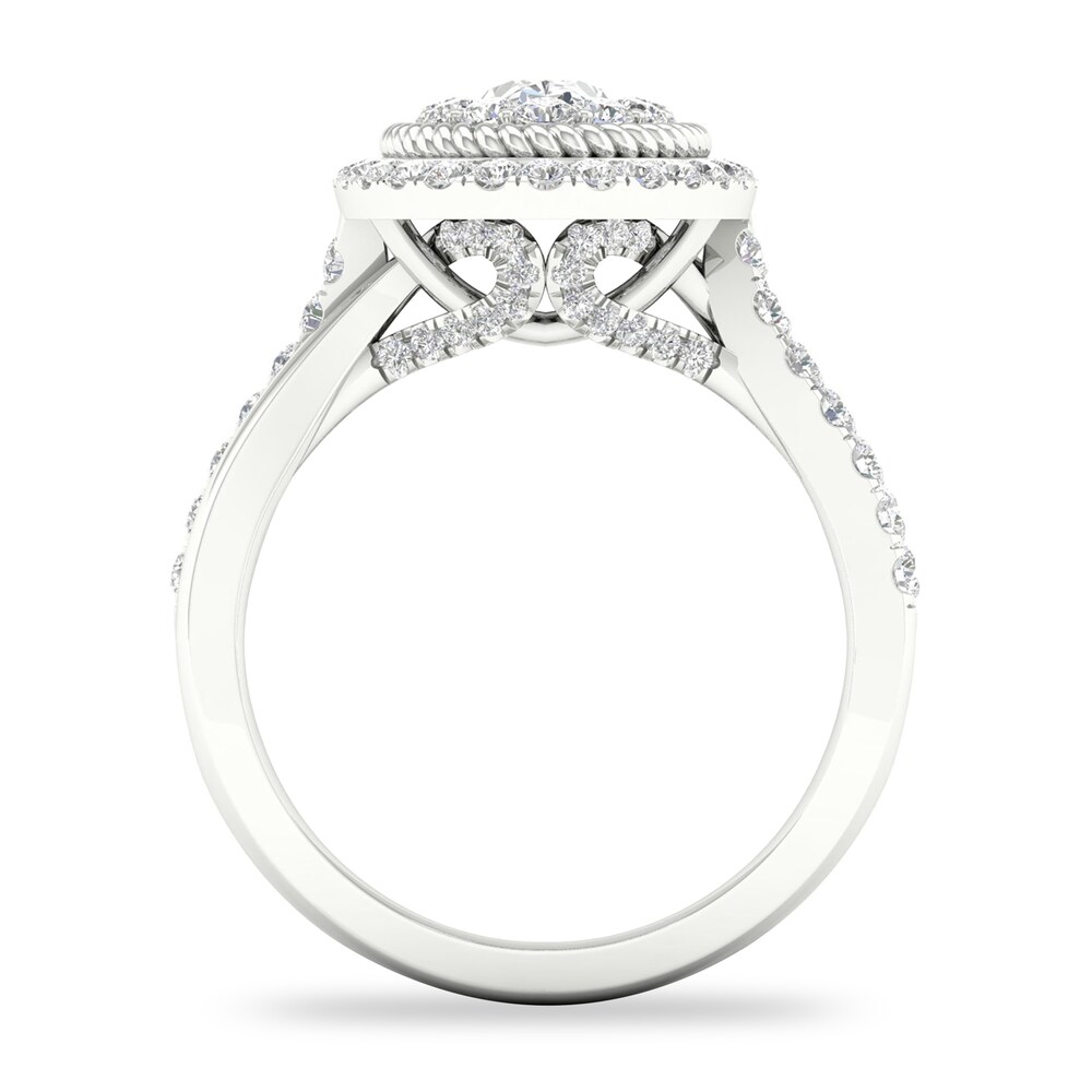 Diamond Ring 1-1/5 ct tw Round-cut 14K White Gold TcTI16Hx