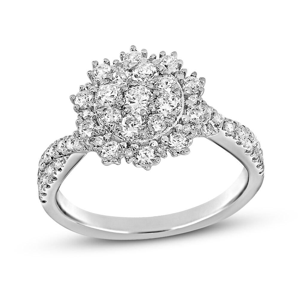 Diamond Engagement Ring 1 ct tw Round 14K White Gold Tl6wSfqY [Tl6wSfqY]