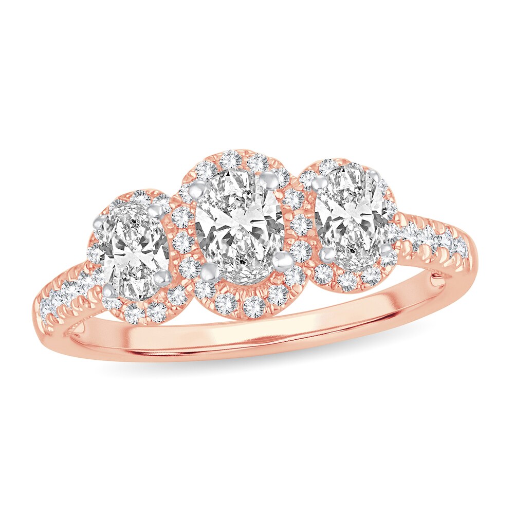 Diamond Ring 1 ct tw Oval 14K Rose Gold U4UxDGNX [U4UxDGNX]