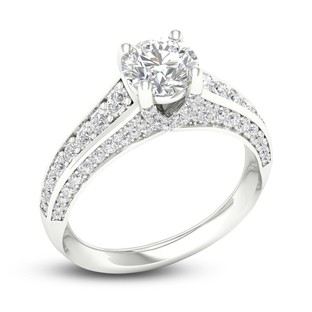 Diamond Engagement Ring 1-3/4 ct tw Round 14K White Gold U4bCB9Az