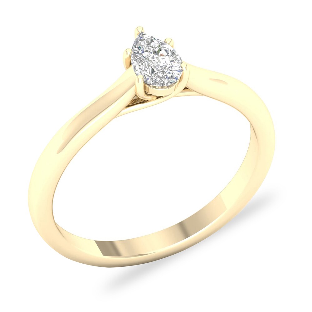 Diamond Solitaire Ring 1/3 ct tw Pear-shaped 14K Yellow Gold (SI2/I) U9cvkWNd