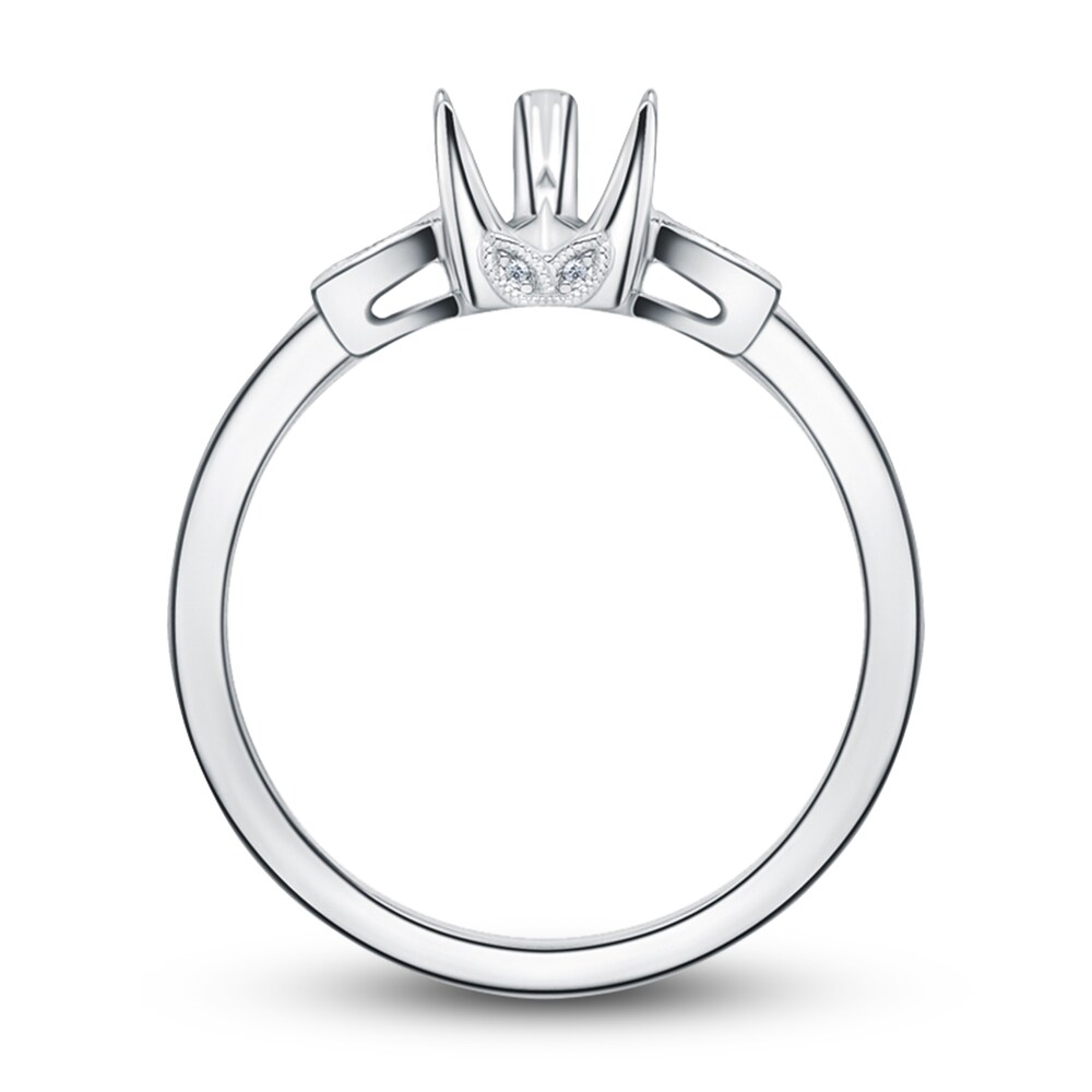 Kirk Kara Diamond Ring Setting 1/20 ct tw Round 18K White Gold UBYBhvK7