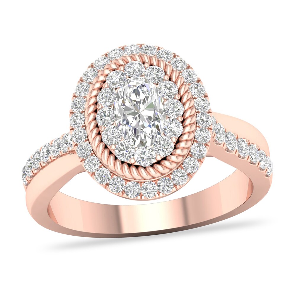 Diamond Ring 1-1/5 ct tw Round-cut 14K Rose Gold UYrUAAVu [UYrUAAVu]