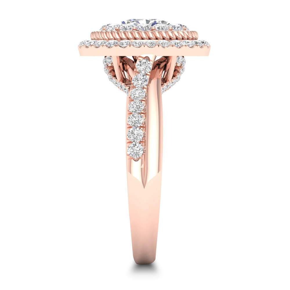 Diamond Ring 1-1/5 ct tw Round-cut 14K Rose Gold UYrUAAVu