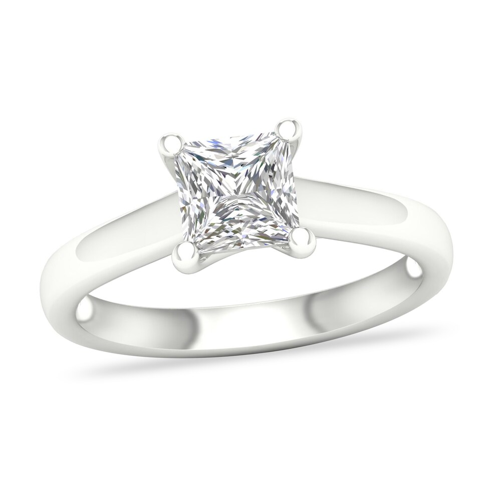 Diamond Solitaire Ring 1-1/4 ct tw Princess-cut Platinum (I2/I) UagYDoWb [UagYDoWb]