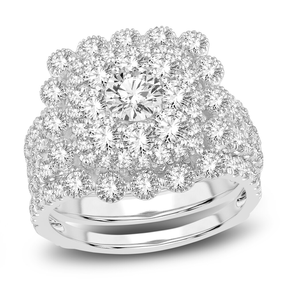 Diamond Bridal Set 3 ct tw Round 14K White Gold UhunTDsn [UhunTDsn]