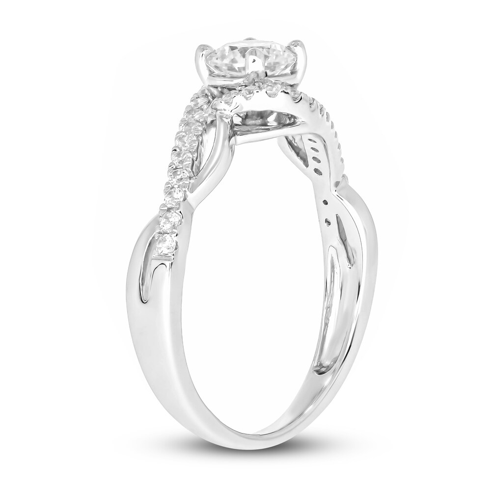 Diamond Engagement Ring 3/4 ct tw Round 14K White Gold UxFnK3KF