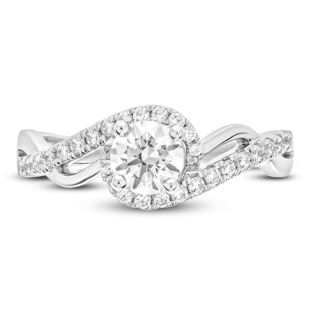 Diamond Engagement Ring 3/4 ct tw Round 14K White Gold UxFnK3KF