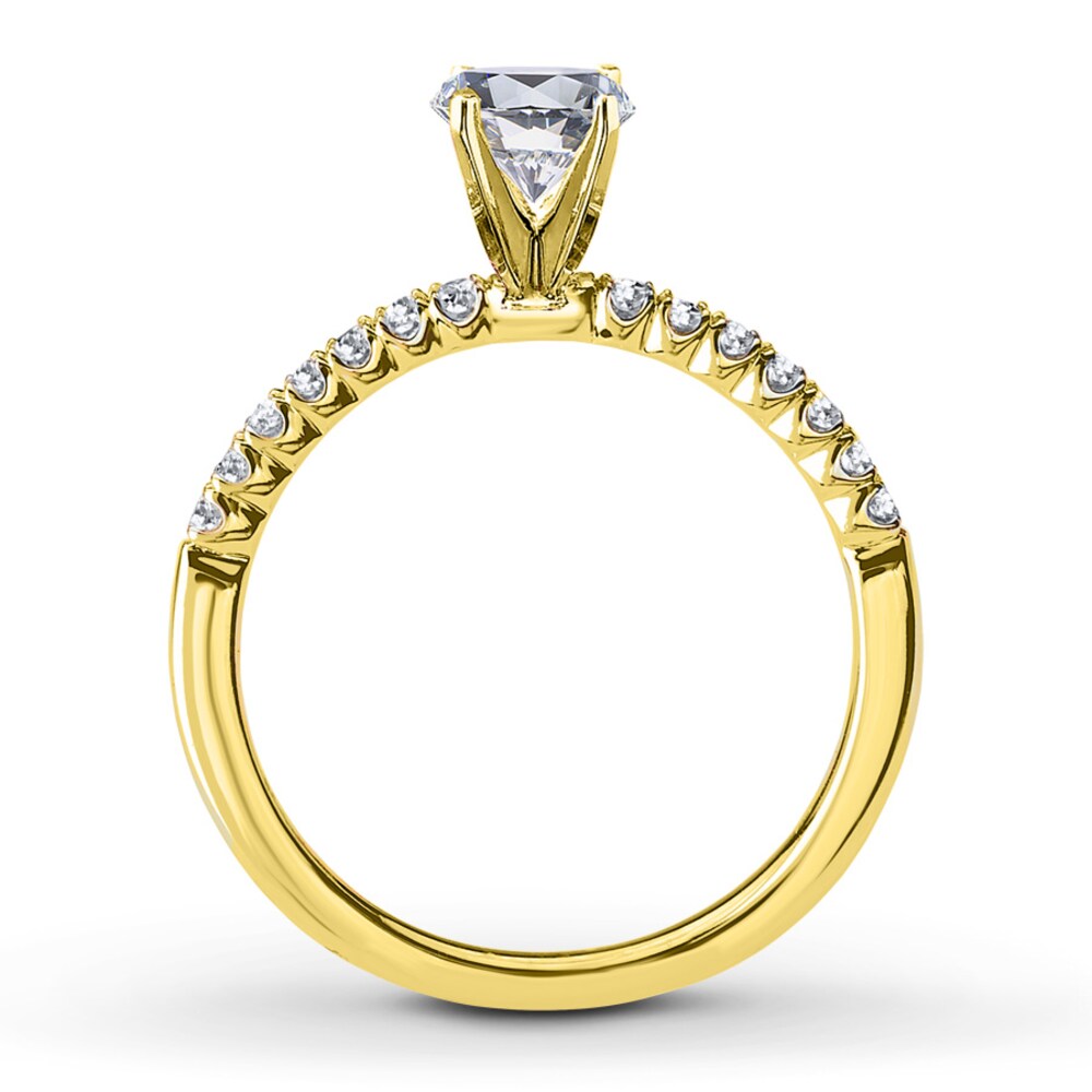 Diamond Engagement Ring Setting 1/6 ct tw Round 14K Yellow Gold VL7hOYHm