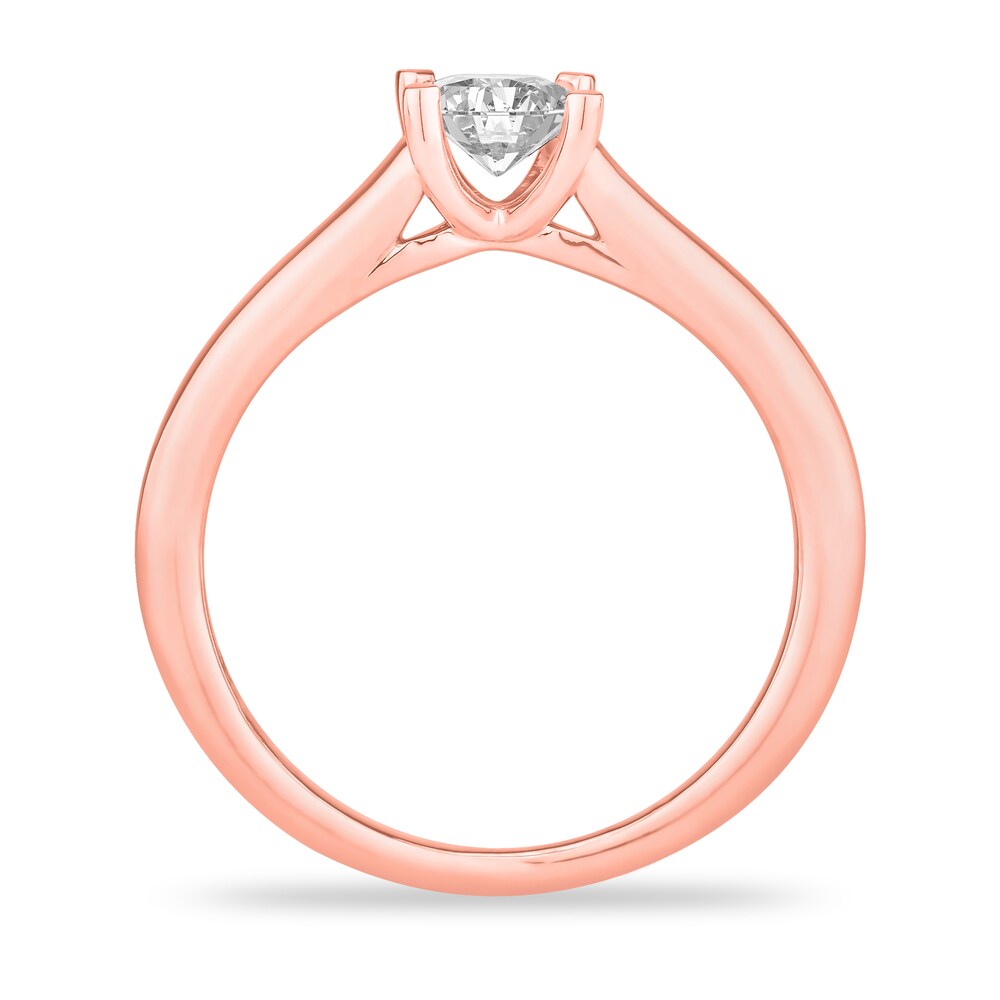 Diamond Solitaire Engagement Ring 1/2 ct tw Princess-cut 14K Rose Gold (I2/I) VcBuHaH4