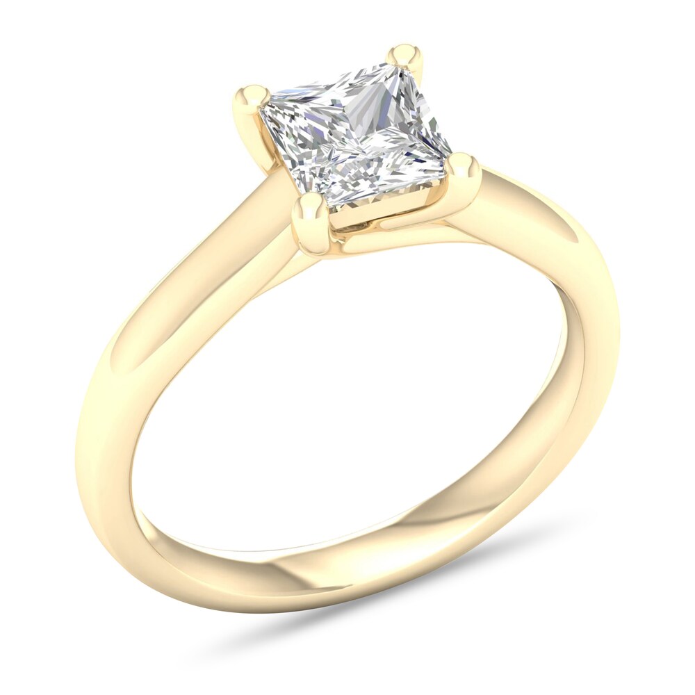 Diamond Solitaire Ring 1-1/4 ct tw Princess-cut 14K Yellow Gold (I1/I) VeeocpYa