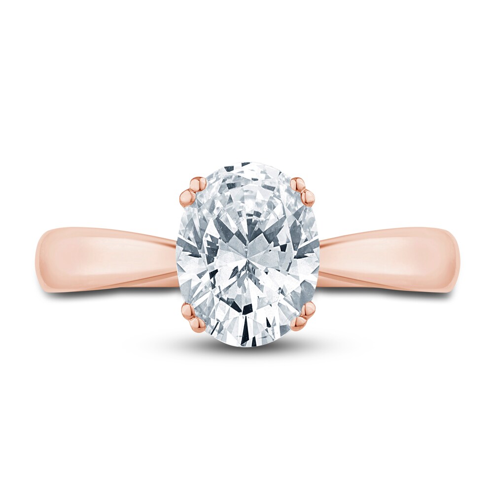 Pnina Tornai Lab-Created Diamond Engagement Ring 2-1/5 ct tw Oval/Round 14K Rose Gold VoLImlmQ