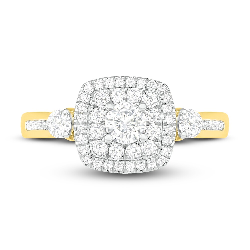 Diamond Engagement Ring 3/4 ct tw Round 14K Yellow Gold W8mdQCjP