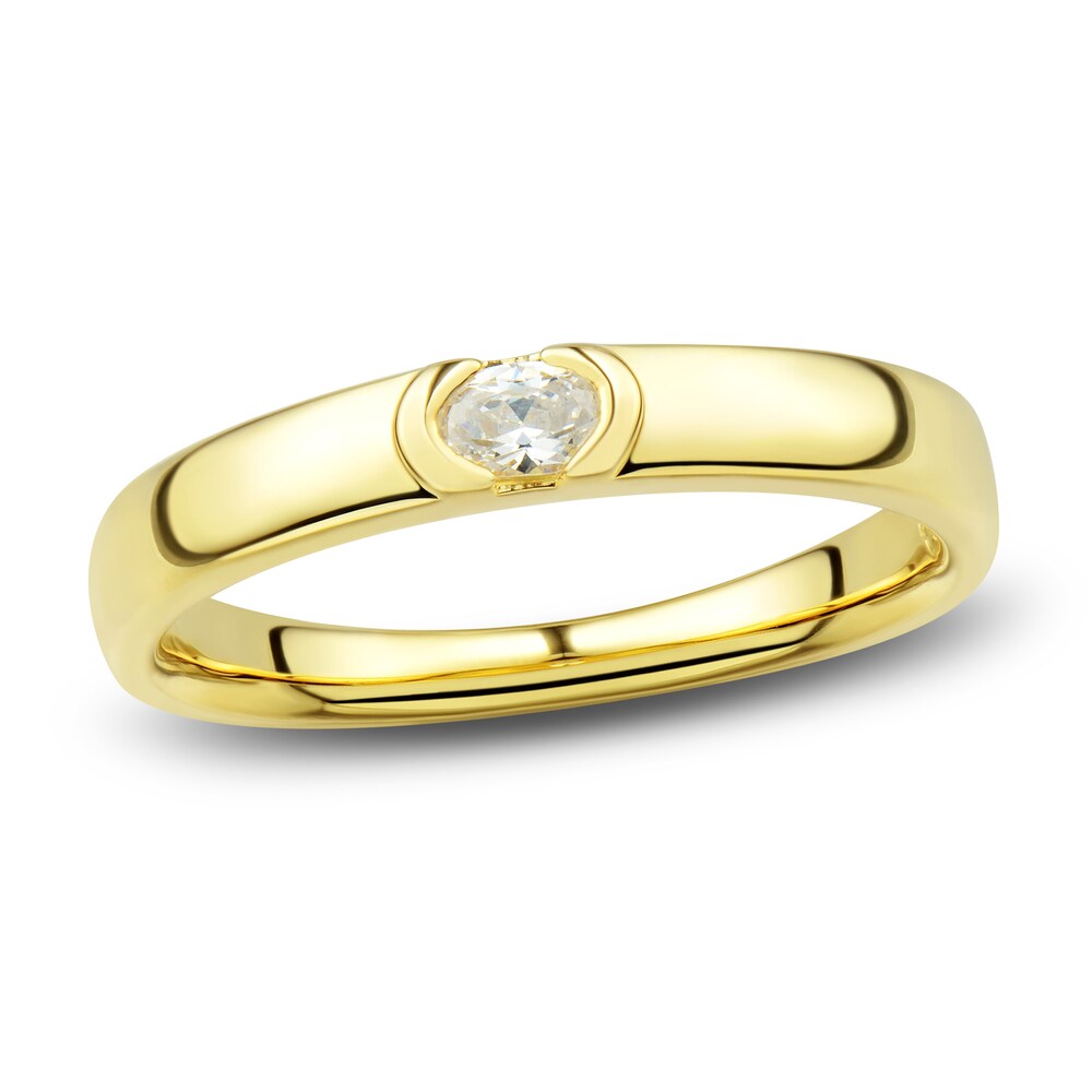 Diamond Engagement Ring 1/4 ct tw Oval 14K Yellow Gold WC50ZkDJ [WC50ZkDJ]