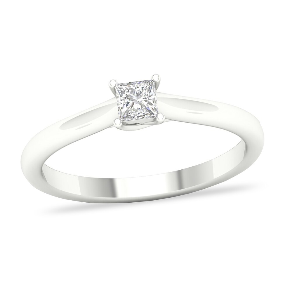 Diamond Solitaire Ring 1/4 ct tw Princess-cut 14K White Gold (SI2/I) WM8nsGpn