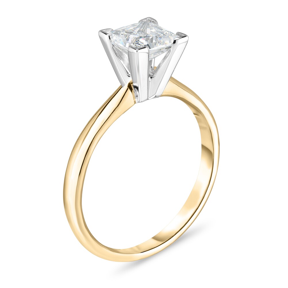 Diamond Solitaire Ring 3/4 ct tw Princess 14K Yellow Gold (I1/I) WUyW7P5w