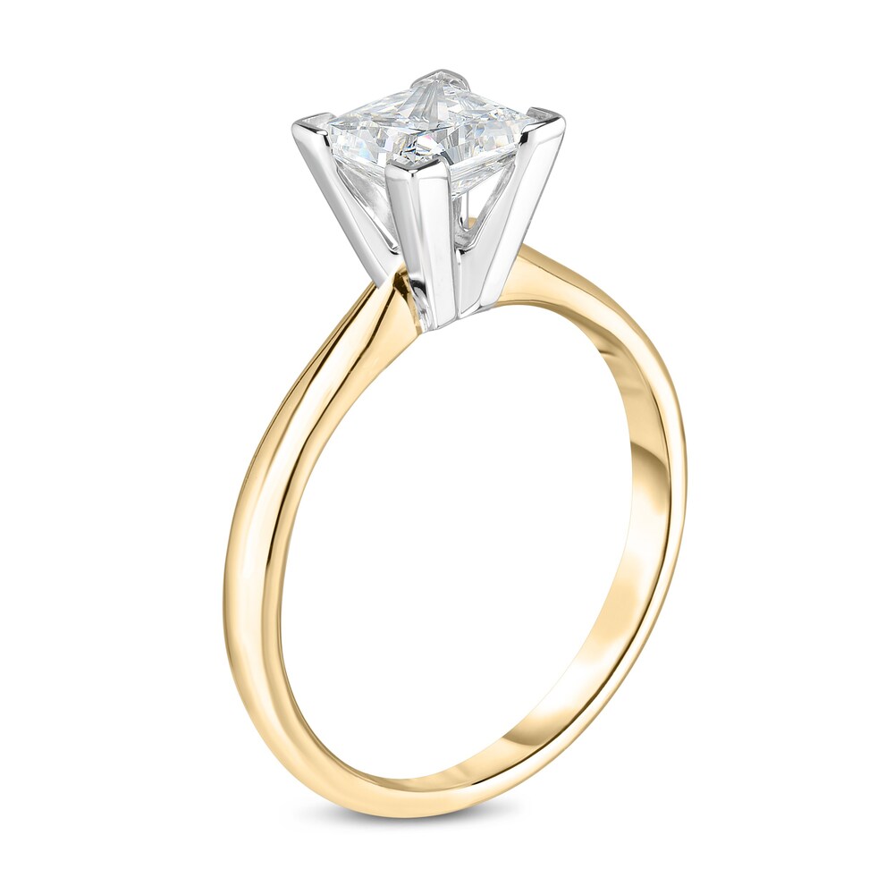 Diamond Solitaire Engagement Ring 5/8 ct tw Princess 14K Yellow Gold (I2/I) WWyi7xI8