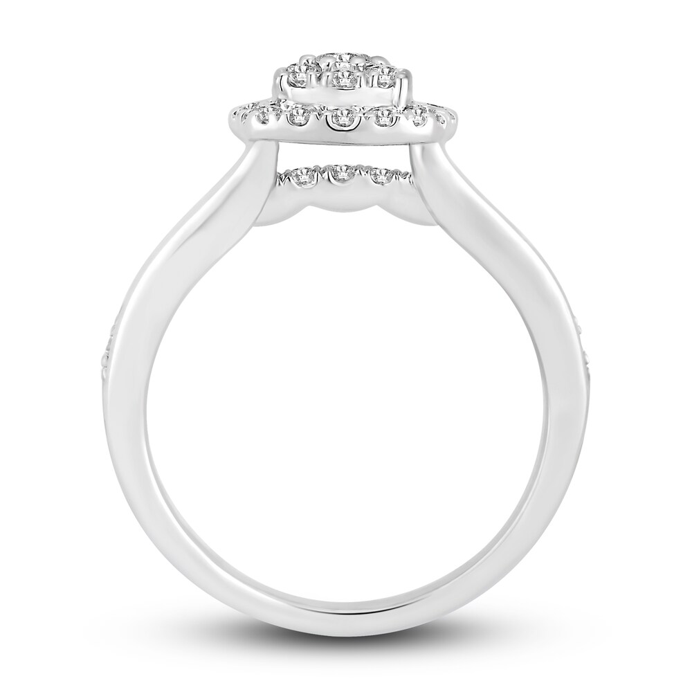 Diamond Engagement Ring 3/4 ct tw Round 14K White Gold WkUPZUnY