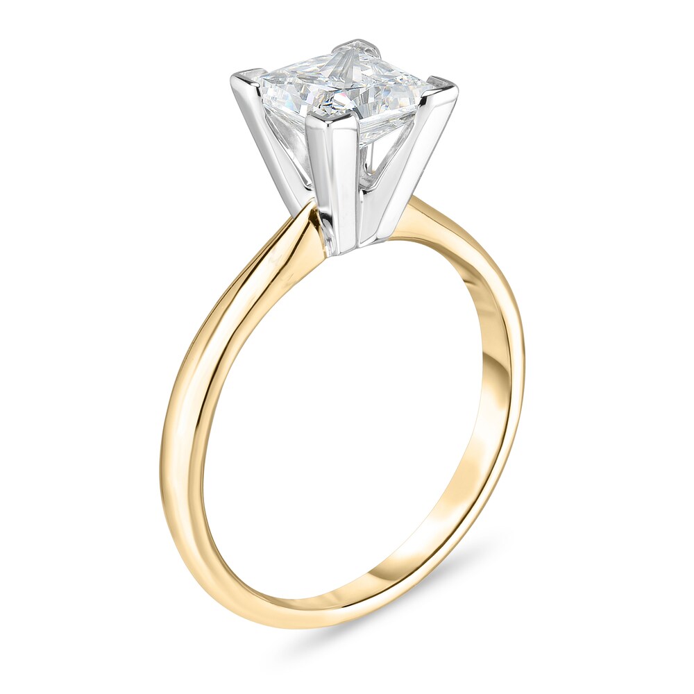 Diamond Solitaire Ring 1 ct tw Princess 14K Yellow Gold (I1/I) WtFrEDJy