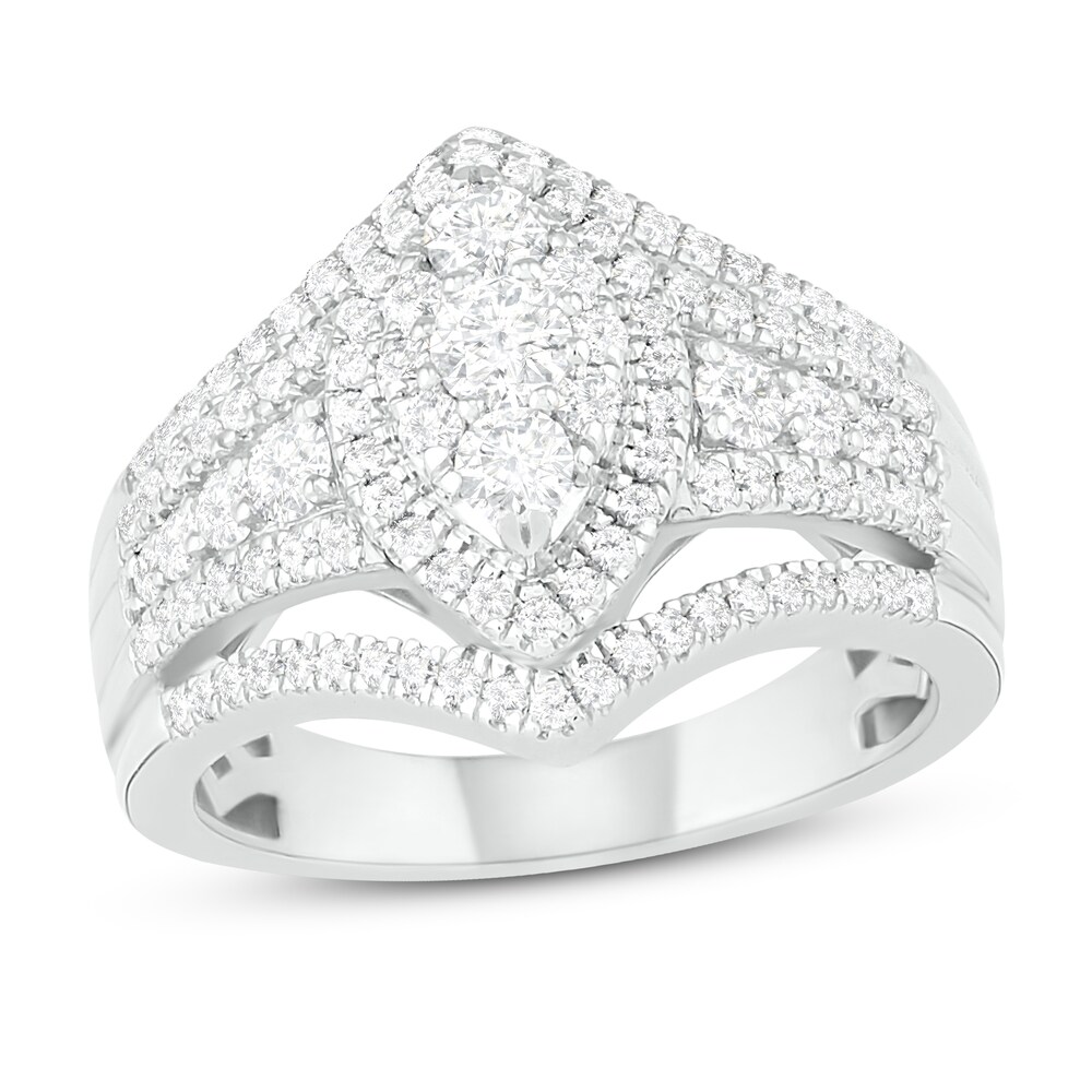 Diamond Engagement Ring 1 ct tw Round 14K White Gold WxeqYeVq