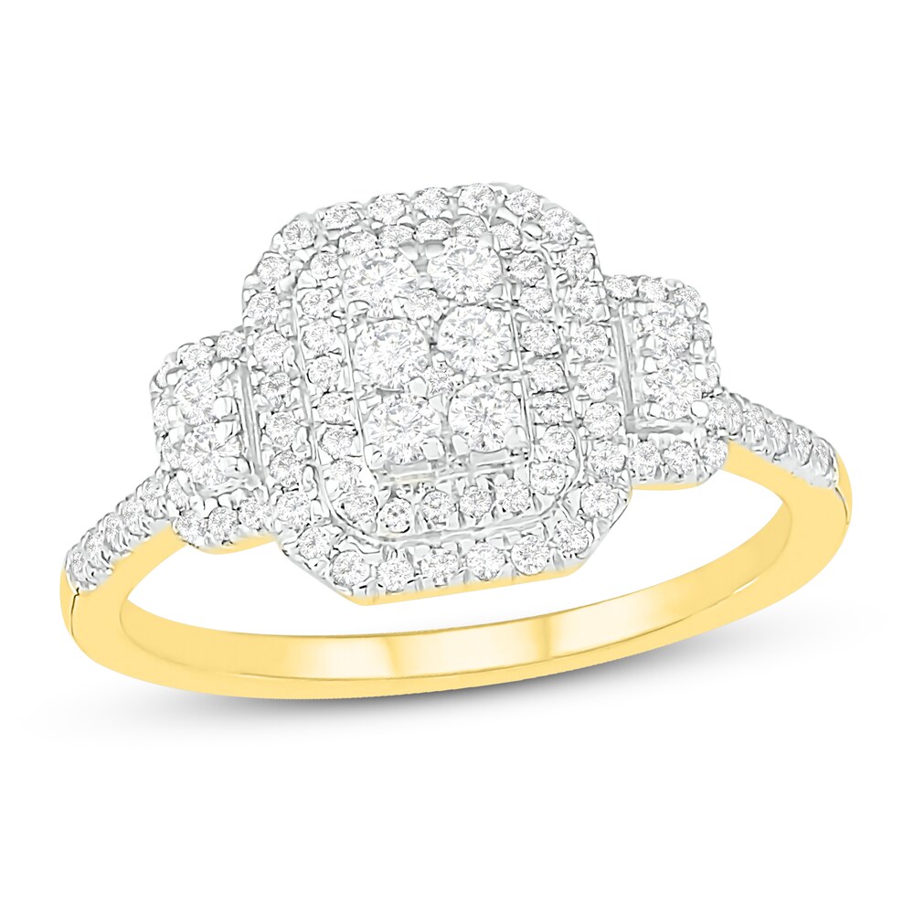 Diamond Engagement Ring 1/2 ct tw Round 14K Yellow Gold WxigVJrh [WxigVJrh]