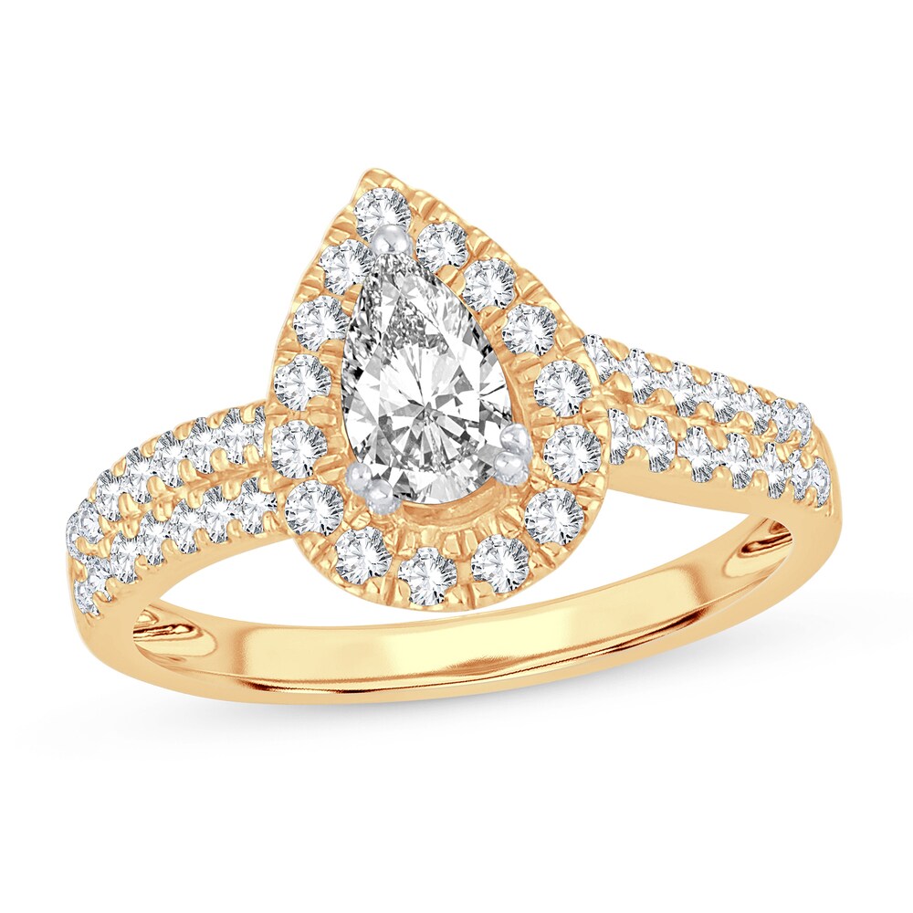 Diamond Ring 1 ct tw Pear-shaped 14K Yellow Gold X1x5mVwa [X1x5mVwa]