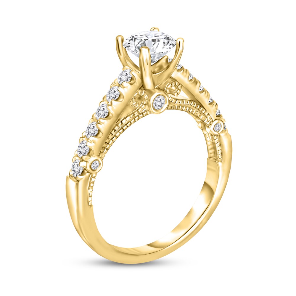 Diamond Ring 1-1/5 ct tw Round 14K Yellow Gold XCZNayBS