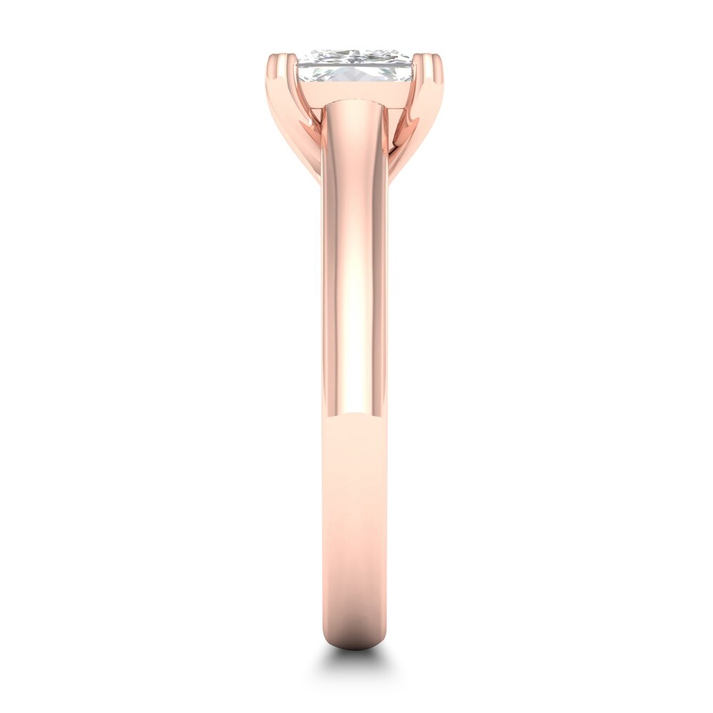 Diamond Solitaire Ring 1-1/2 ct tw Princess-cut 14K Rose Gold (I2/I) XFXjvXXD