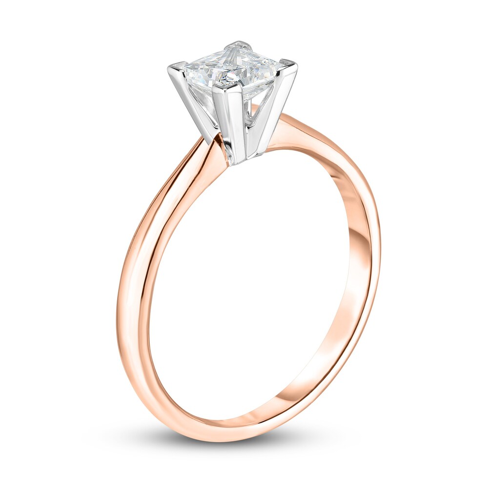 Diamond Solitaire Engagement Ring 1/4 ct tw Princess 14K Rose Gold (I2/I) XLjkrqKa