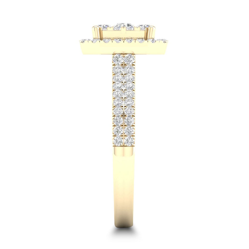 Diamond Ring 3/4 ct tw Round-cut 14K Yellow Gold XMiQRzg8