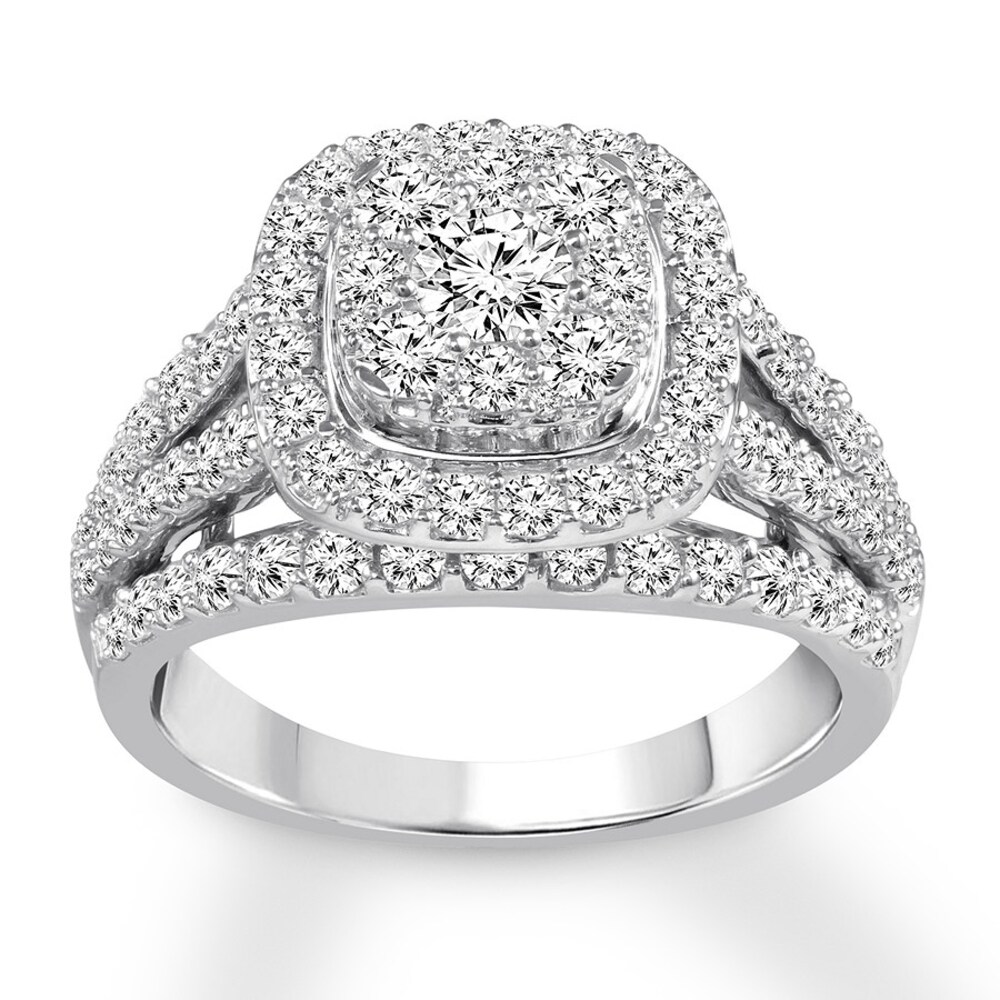 Diamond Engagement Ring 2 ct tw Round-cut 14K White Gold XVqBkHhh [XVqBkHhh]