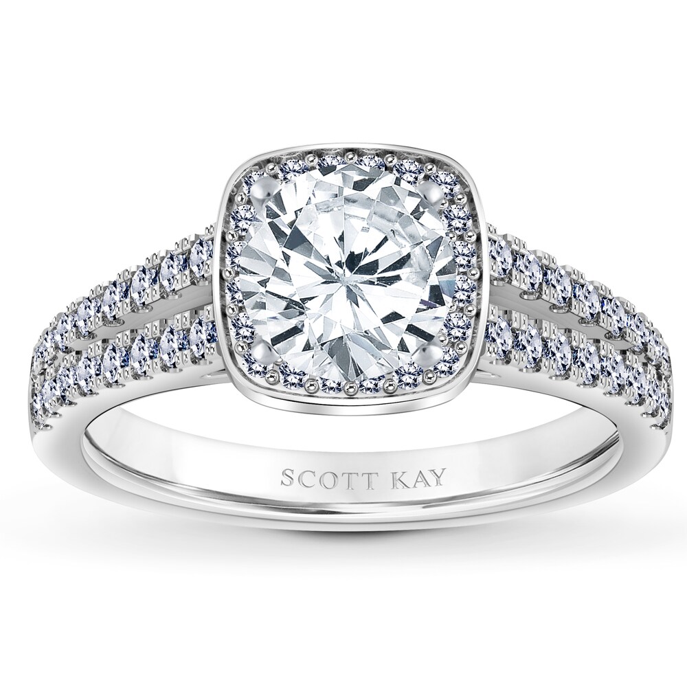 Scott Kay Ring Setting 3/8 ct tw Diamonds 14K White Gold Y1sY5Ywy